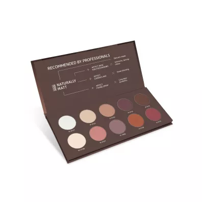 Affect Naturally Matt Pressed Eyeshadow Palette paleta cieni do powiek 10 x 2 g