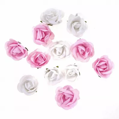 Dalprint R�e papierowe bia�y, r�owy 12 szt.