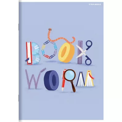 Top-2000 Zeszyt Bookworm/Retro A5 z marginesem kratka, 5mm, margines 32 kartki