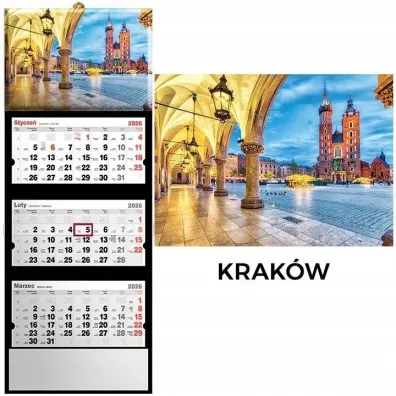 Kalendarz 2026 tr�jdzielny Krak�w