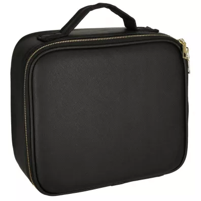 Kosmetyczka organizer na kosmetyki bi�uteri� kuferek z lusterkiem LED czarny