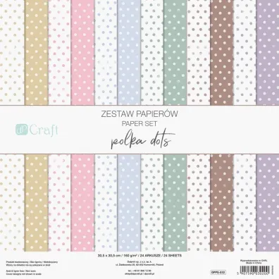 Dalprint dpCraft Zestaw papier�w 30,5x30,5 polka dots 24 kartki
