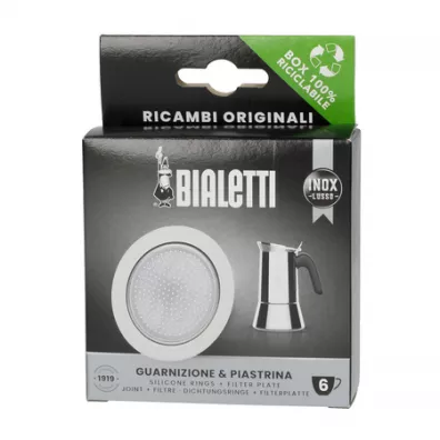 Uszczelka + sitko do kawiarek stalowych Bialetti 6tz