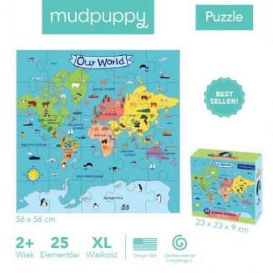Puzzle podogowe Jumbo Nasz wiat 2+ Mudpuppy