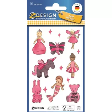 Avery Zweckform Brokatowe naklejki Dla dziewczynki