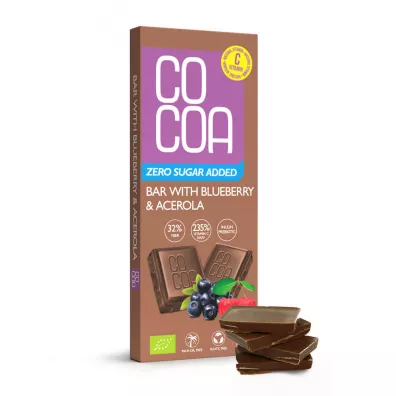 Cocoa Czekolada jagodowa z witamin c z aceroli 40 g Bio