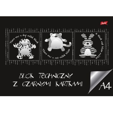 St. Majewski Blok techniczny A4 cz czarnymi kartkami 10 kartek