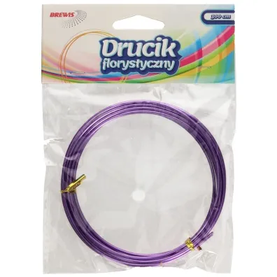 Brewis Druciki florystyczne fioletowe 3m x 2 mm