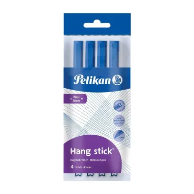 Pelikan D�ugopis Hang Stick niebieski 4 szt.