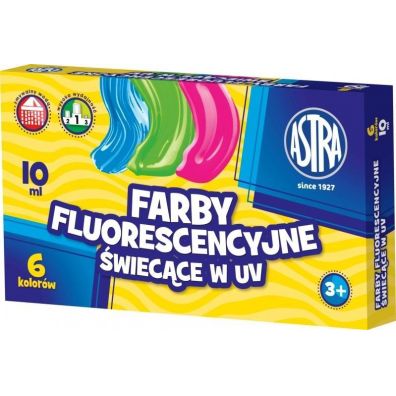 Astra Farby plakatowe fluoresencyjne w UV 6 kolorw
