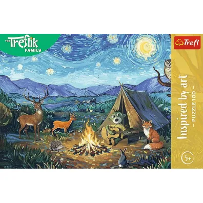 Puzzle Przy ognisku 100 el. Inspired By Art Rodzina Treflik�w 16564