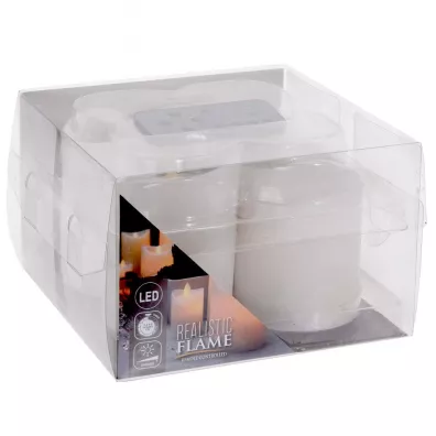 Aroma Di Rogito Komplet �wiec LED z pilotem 4 szt.