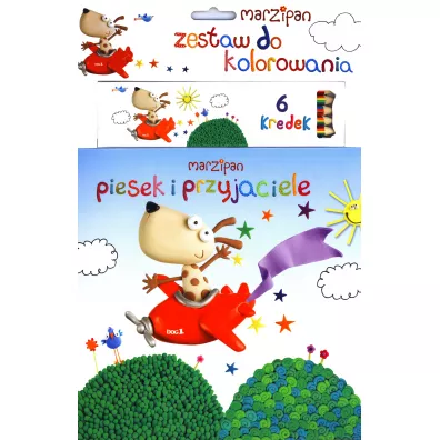 Piesek i przyjaciele. Zestaw do kolorowania. Marzipan