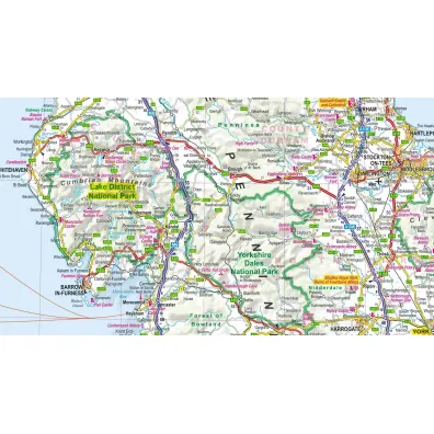 Wielka Brytania i Irlandia Great Britain and Ireland laminowana mapa samochodowo-turystyczna 1:950 000