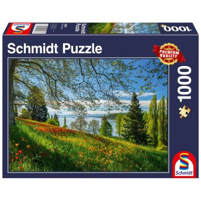 Puzzle 1000 el. Wyspa kwitncych tulipanw Schmidt