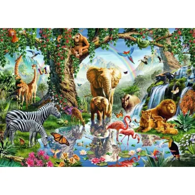 Puzzle 1000 el. Przygoda w d�ungli Ravensburger