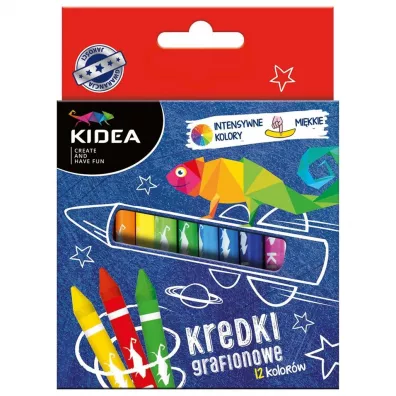 Derform Kredki Grafionowe 12 kolorw
