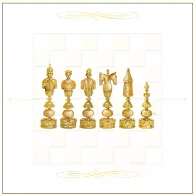 DaVinci Karnet G05 41A 038 + koperta Szachy z�oty 16x16 cm