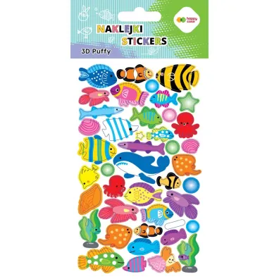 Happy Color Naklejki 3D PUFFY-Fishes 10x20cm