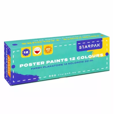 Starpak Farby plakatowe School2 12 x 20 ml