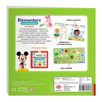 Disney Maluch Elementarz angielskiego �wiczenia HOP-9207