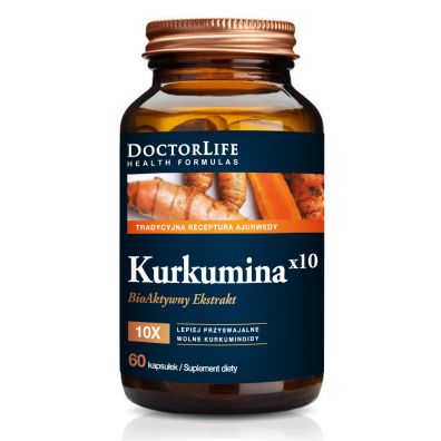Doctor Life Kurkumina x10 bioaktywny ekstrakt 500mg suplement diety 60 kaps.