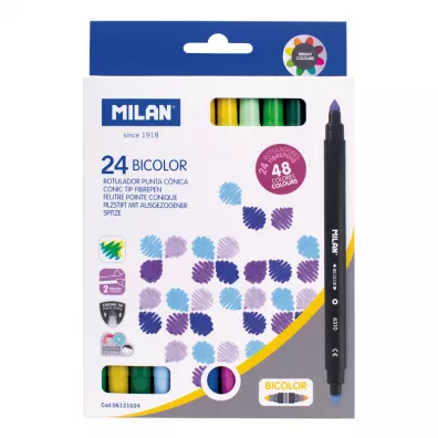 Milan Flamastry dwustronne Bicolor 48 kolor�w