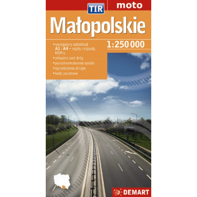 Maopolskie TIR - mapa samochodowa