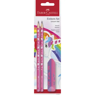 Faber-Castell Zestaw szkolny jednoro�ec 2 x o��wek + gumka blister