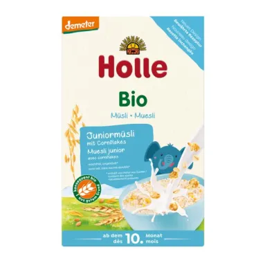 Holle Musli junior z p�atakmi kukurydzianymi od 10 miesi�ca Demeter 250 g Bio