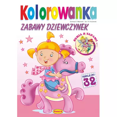 Zabawy dziewczynek. Kolorowanka - Ernest B��dowski, W�odzimierz Kruszewski