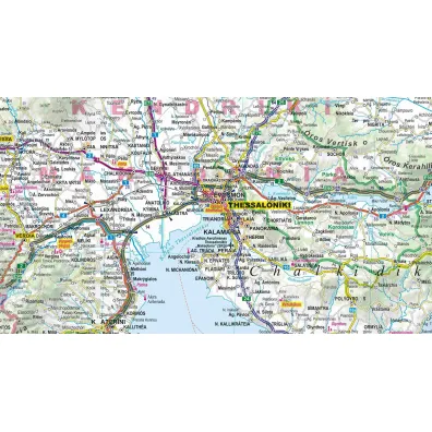 Grecja laminowana mapa samochodowo-turystyczna 1:750 000