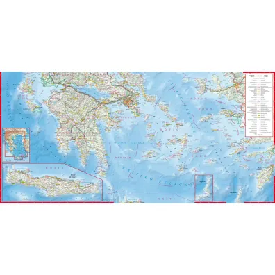 Grecja laminowana mapa samochodowo-turystyczna 1:750 000