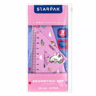 Starpak Zestaw geometryczny Unicorn 3 elementy