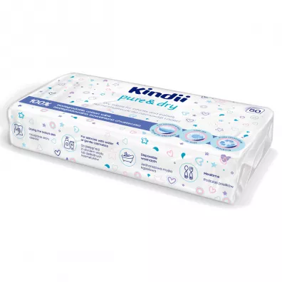 Kindii Pure & Dry Suche chusteczki dla niemowl�t i dzieci 50 szt.