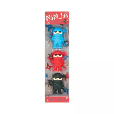 Kolorowe Baloniki Gumki do �cierania Ninja 3 szt.