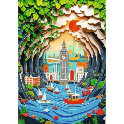 Puzzle 1000 el. Paper Art: Londyn Trefl