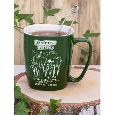 Nadwyraz.com Kubek ceramiczny zielony Chrz�szcz brzmi...