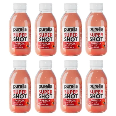 Purella Super Shot Energia imbir + guarana zestaw 8 x 100 ml