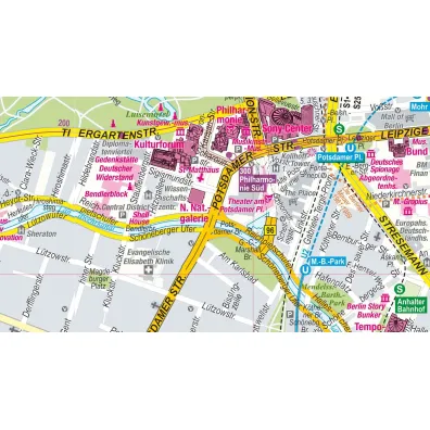 Berlin city street map 1:15 000 laminat 2024