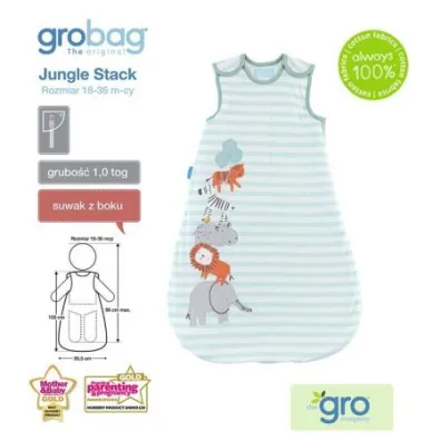 Gro Company �piworek letni Grobag Jungle Stack - grubo�� 1 tog 18-36 m-cy