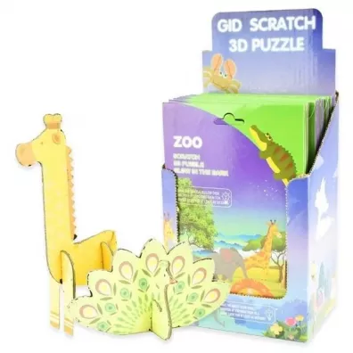 Puzzle 3D zdrapki �wiec�ce w ciemno�ci Safari Robe