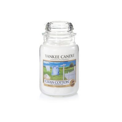 Yankee Candle Large Jar duża świeczka zapachowa Clean Cotton 623 g