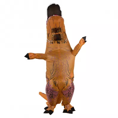 Kostium str�j karnawa�owy przebranie dmuchany dinozaur T-REX Gigant br�zowy 1.5-1.9m