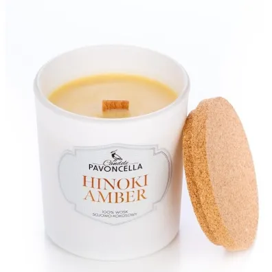 Pavoncella �wieczka sojowa Hinoki Amber bia�a 135g