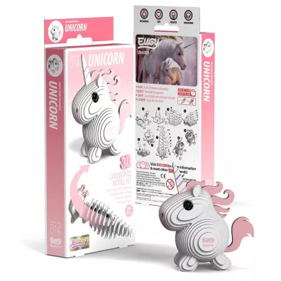 Puzzle Jednoro�ec R�owy Eko Uk�adanka 3D Qelements