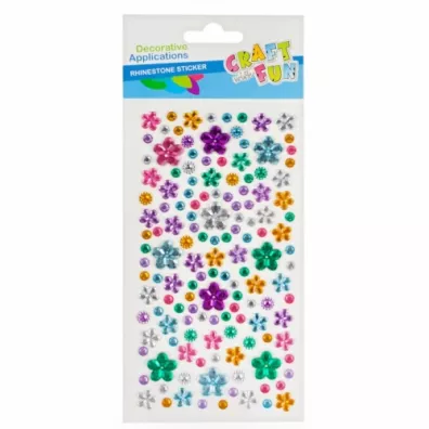 Craft with Fun Ozdoba dekoracyjna krysztalki samoprzylepne mix