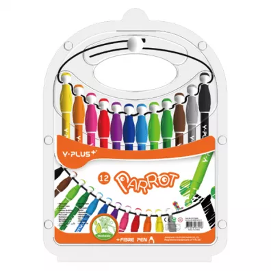 Y-Plus Flamastry Parrot 12 szt.