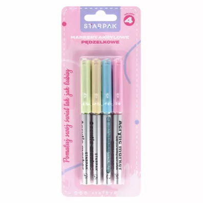 Starpak Marker akrylowy w p�dzelku Pastel 4 szt.