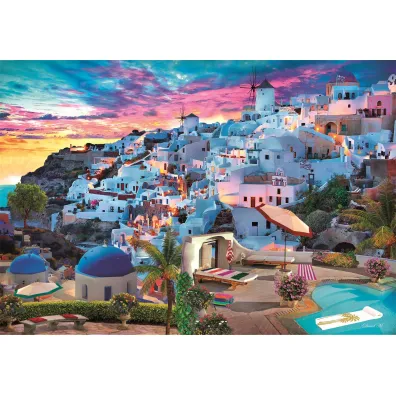 Puzzle 500 el. Compact Greece View Clementoni